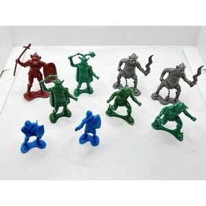 Lot Of 9 Vintage 1981 Dragon Riders of Styx Figures incl Pig Orc D&D Pieces